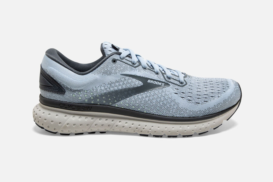 Brooks Glycerin 18 Womens Australia - Road Running Shoes - Light Blue/Grey (073-VPJZI)